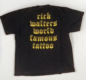 Rick Walter’s World Famous Tattoo T-Shirt Black 22x27 XL